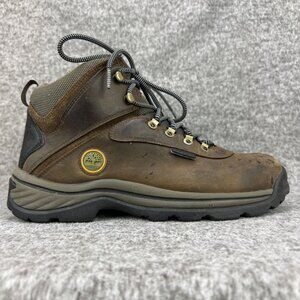 ✅Timberland White Ledge Mens 10M Waterproof Mid Hiking Boot Brown Leather Rugged